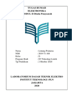 Tugas Rumah Elektronika MODUL II Dioda Penyearah