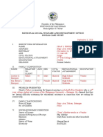 Municipal Social Welfare and Development Office Social Case Study