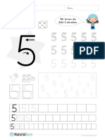 Arbeitsblatt Zahlen Schreiben Lernen Zahl 05 01
