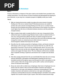 Stars and Elements Worksheet: Part 2