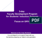 UHV 3D D1-S1B 3-Day FDP Session Plan