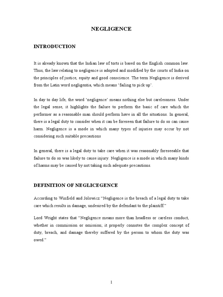 Negligence Strict And Absolute Liabilty Pdf Strict Liability