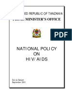 Tanzania National Policy On HIV-AIDS