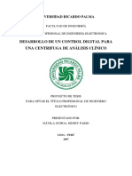 Desarrollo de control digital para centrífuga de análisis clínico