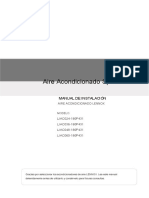 Instalación aire acondicionado split Lennox manual