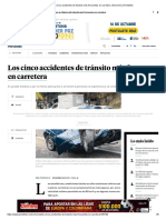 Los Cinco Accidentes de Tránsito Más Frecuentes en Carretera - Economía - Portafolio