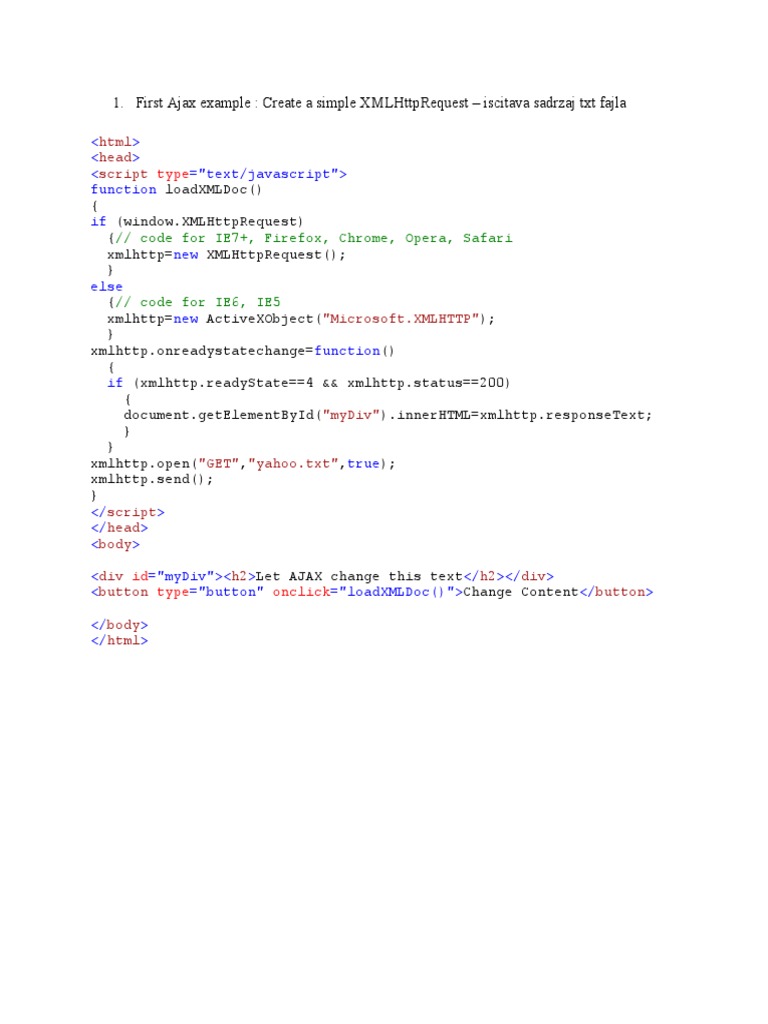 Ajax Example | PDF