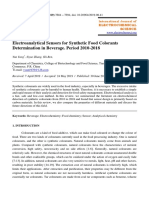 Electroanalytical Sensors For Synthetic Food Colorants Determination in Beverage. Period 2010-2018