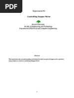 Controlling Stepper Motor: Experiment #4