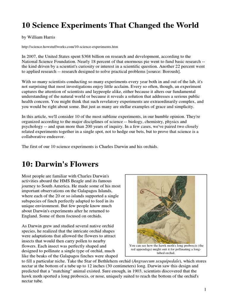 Top 10 World-Changing Experiments | PDF | X Ray Crystallography | Dna