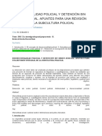 002 - Discrecionalidad Policial y Detención Sin Orden Judicial. Apuntes para Una Revisión Integral de La Subcultura Policial