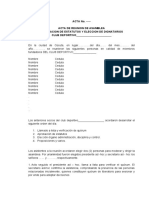 Acta de Aprobacion Estatutos y Eleccion Dignatarios