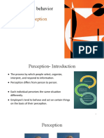 Organizational Behavior Topic-: Perception