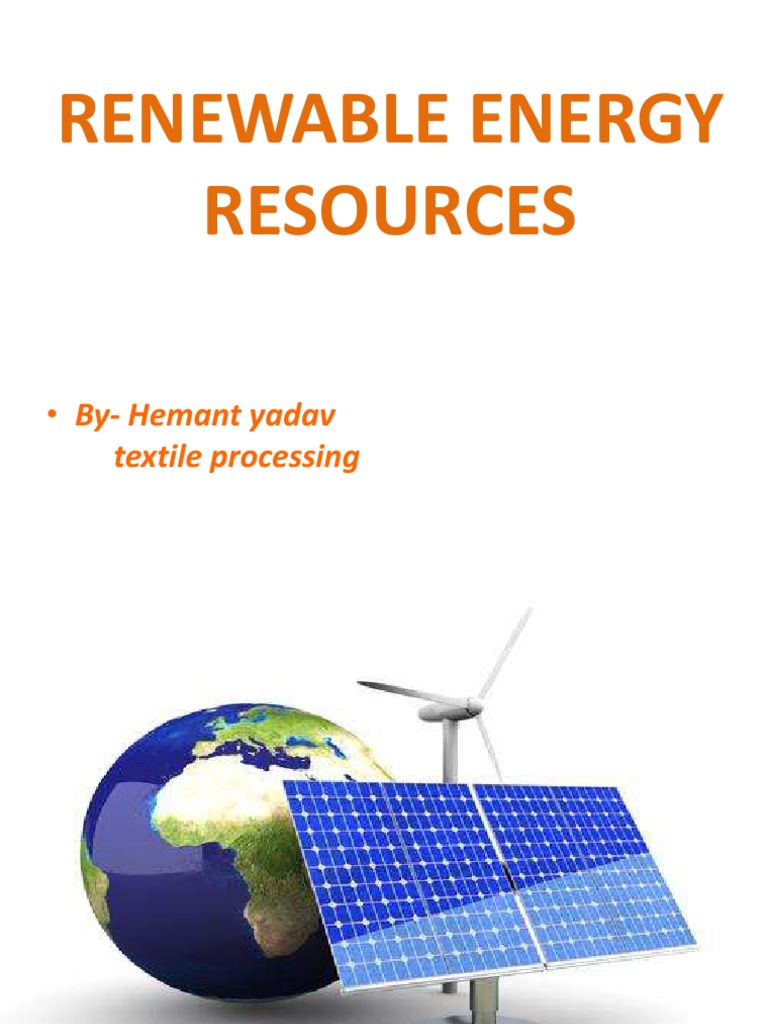 Renewable Energy Resources: Textile Processing | PDF | Renewable Energy ...