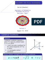 Advanced Calculus (MATH 104) - Polar Coordinates: Harish Bhandari