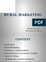 Rural Marketing: Presented By: Nidarshan Nepal