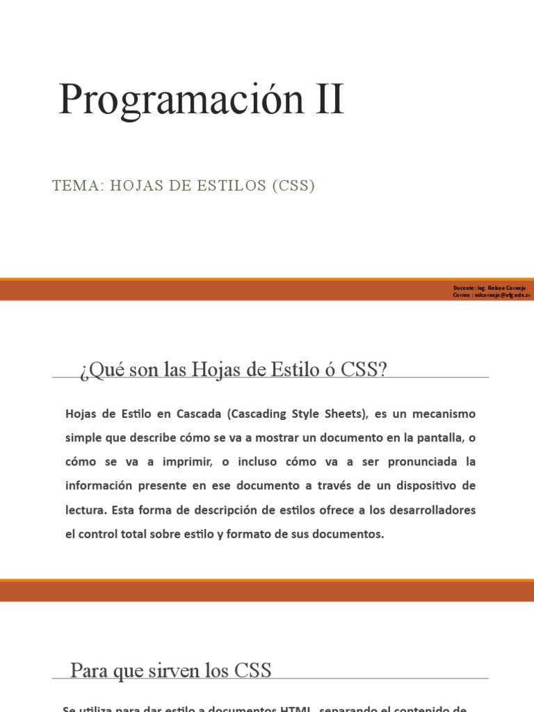 Hojas de Estilo PDF Hojas de estilo en cascada Ingeniería de software