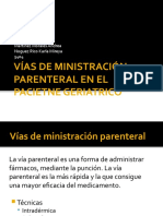 Vías de Administración Parenteral en El Pacietne Geriatrico