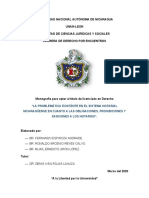 La Problematica Existente en El Sistema Notarial Nicaraguense en Cuanto Obligaciones, Prohibiciones y Sanciones A Los Notarios-1