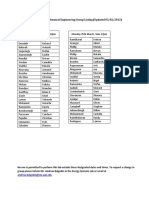 Chemical Engineering Lab Groupings PDF