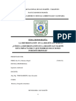 Monografía La Deforestación en La Región San Martín - Mariana Perez Alava