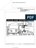 Diagrama de Vacios, Toyota Corolla 2003 Motor 1.8