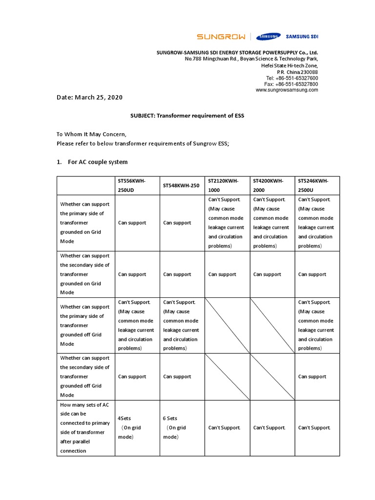 Transformer Requirements - V1.1 | PDF | Transformer | Alternating Current