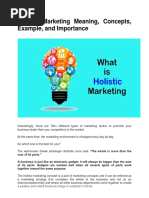 Holistic Marketing Concept