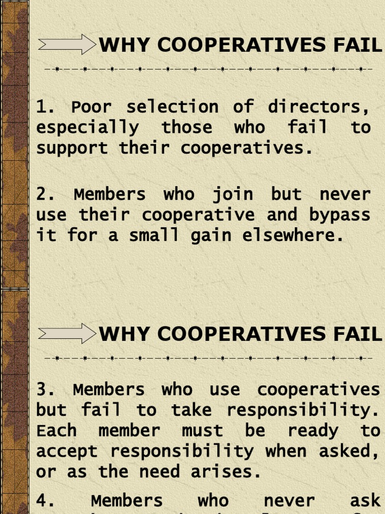 Why Coops Fail PDF Cooperative Economies