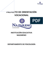 Proyecto de Orientación Vocacional (I.e. Nazareno)