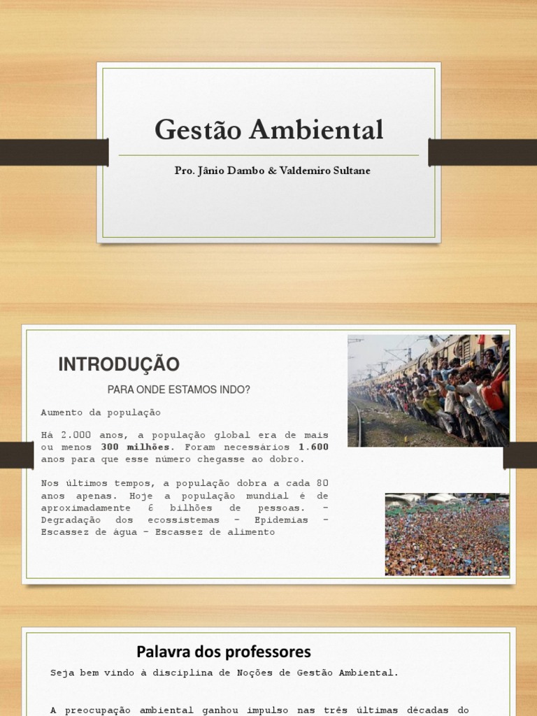 Gestão Ambiental e Crescimento Populacional | PDF | Gestão de recursos ...