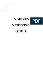 Sesion 05 - Metodos de Conteo