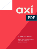 Axitrader Limited: Product Disclosure Statement Axitrader Limited (Axi) BCN 25417 BC 2019