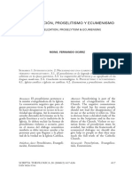 (Artigo) OCÁRIZ, Fernando. EVANGELIZACIÓN, PROSELITISMO Y ECUMENISMO