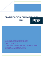 Clasificacion Climatica Del Peru