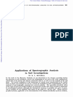 Applications Spectrographic Analysis Soil Investigations: of To