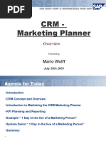 CRM - Marketing Planner: Mario Wolff