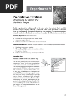 Experiment 9: Precipitation Titrations