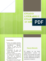 ENSAYO LITERARIO Y ENSAYO ACADÉMICO