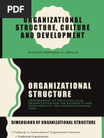 Organizational STR Uc Tur E, C Ultur E Anddevelopment: Frances Stephanie Ll. Perilla