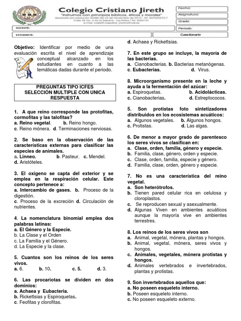Examen | PDF | Plantas | Las bacterias