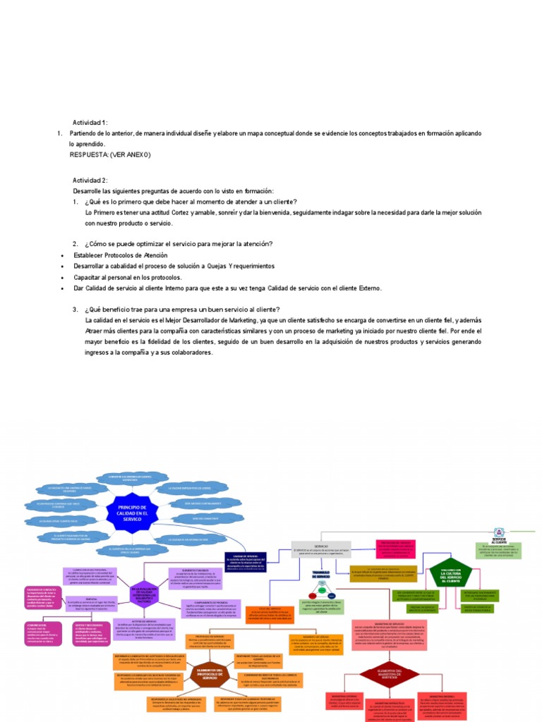 Evidencia 4 Mapa Conceptual Servicio Al Cliente | PDF