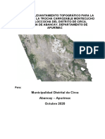 1 Informe de Levantamiento Topográfico para La Creacion de La Trocha Carrozable Montecucho - Checcloccocha Del Distrito de Circa, Provincia de Abancay, Departamento de Apurimac