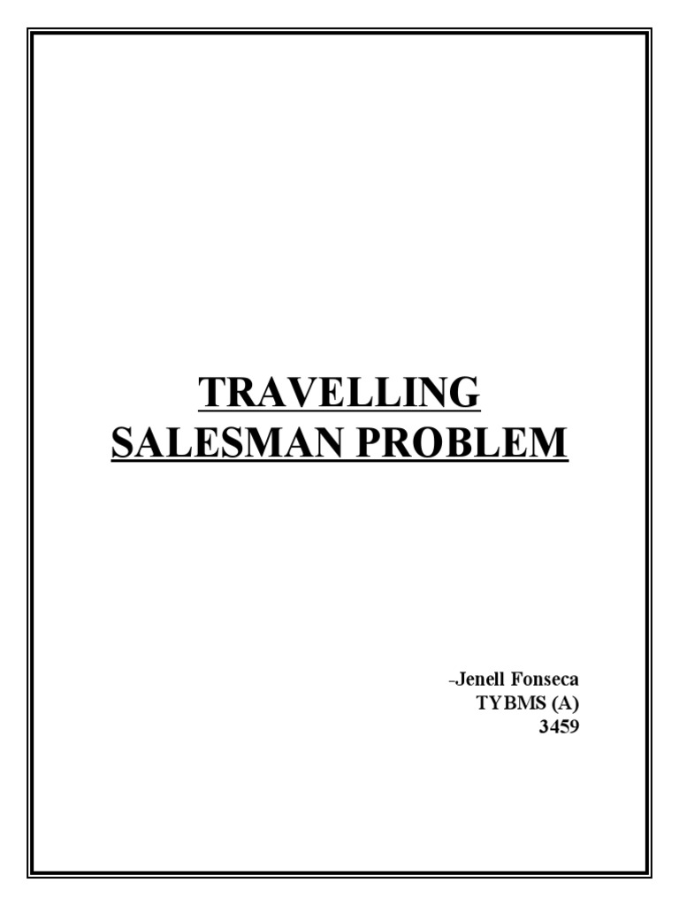 Understanding the Traveling Salesman Problem | PDF