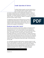 Section 3: Hydraulic Operation of Culverts: Parameters