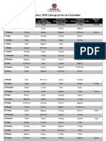Liturgical Schedule-September 2020