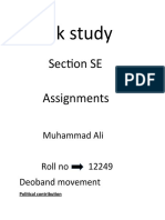 Pak Study: Section SE Assignments