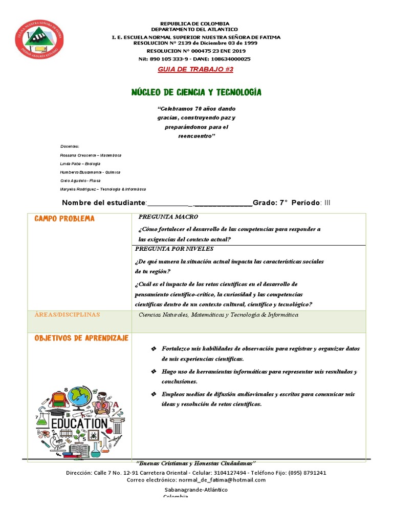 Guía de Ciencia y Tecnología 7° Grado | PDF | Plantas | Carbohidratos
