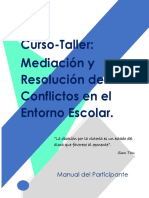 Manual Del Curso Mediación y Resolución de Conflictos en El Entorno Escolar