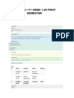 Pdev 111 Week 1-20 First Semester: Response History